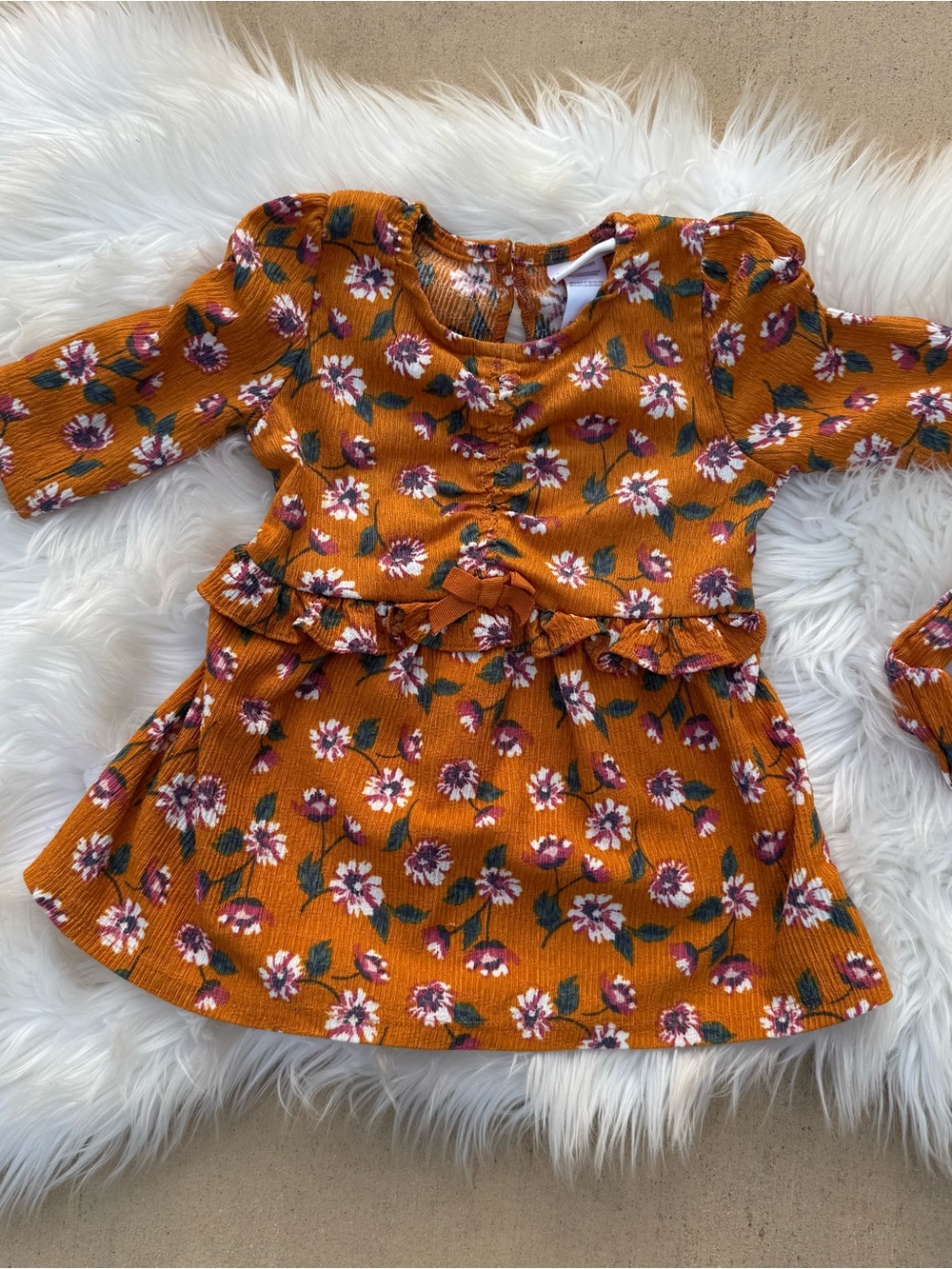 Toddler Girls Little Lass Autumn Top & Scrunchie 4T